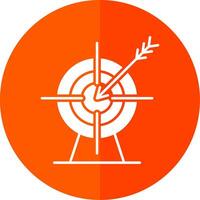 Archery Glyph Red Circle Icon vector