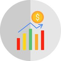 Stock Market Flat Scale Icon vector