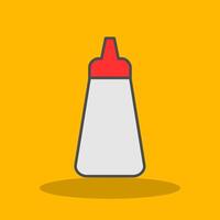 Ketchup Filled Shadow Icon vector