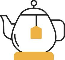 Teapot Skined Filled Icon vector