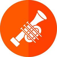 Trumpet Glyph Red Circle Icon vector