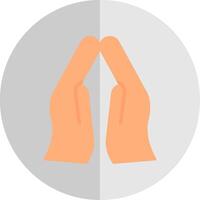 Pray Flat Scale Icon vector