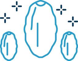 Dates Line Blue Two Color Icon vector