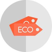 eco etiqueta plano escala icono vector