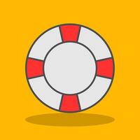 Life Saver Filled Shadow Icon vector