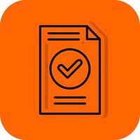 verificado lleno naranja antecedentes icono vector