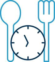 Fasting Line Blue Two Color Icon vector