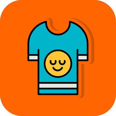 Shirt Design Filled Orange background Icon