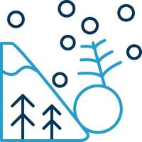 Avalanche Line Blue Two Color Icon vector