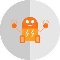 Cyborg Flat Scale Icon vector