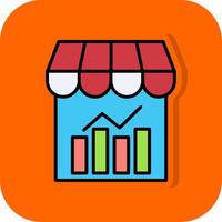 Stock Filled Orange background Icon vector