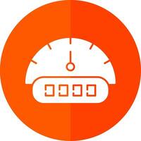 Tachometer Glyph Red Circle Icon vector