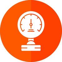Pressure Meter Glyph Red Circle Icon vector