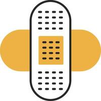 Bandages Skined Filled Icon vector
