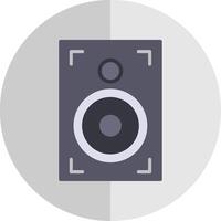 altavoz plano escala icono vector
