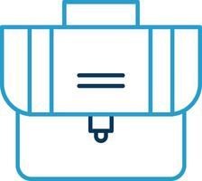 Suitcase Line Blue Two Color Icon vector
