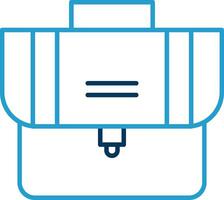 Suitcase Line Blue Two Color Icon vector