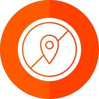 Avoid Glyph Red Circle Icon vector