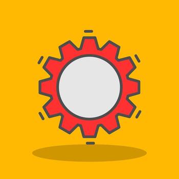 ajustes lleno sombra icono vector