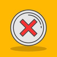 Cancel Filled Shadow Icon vector