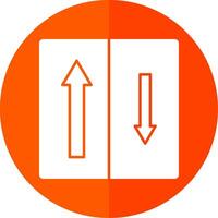 Priority Oncomming Glyph Red Circle Icon vector
