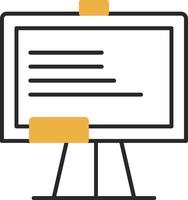 Whiteboard Skined Filled Icon vector