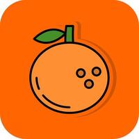 Clementine Filled Orange background Icon vector