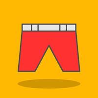 Shorts Filled Shadow Icon vector