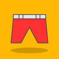 Shorts Filled Shadow Icon vector
