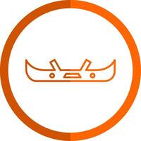 Bumper Line Orange Circle Icon vector