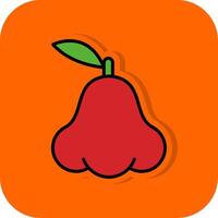 Java manzana lleno naranja antecedentes icono vector