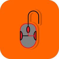 Mouse Filled Orange background Icon vector