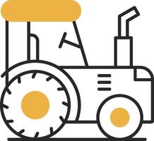 tractor desollado lleno icono vector