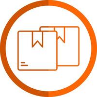 Product Line Orange Circle Icon vector