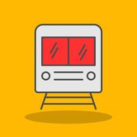 Train Filled Shadow Icon vector