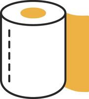 Toilet Roll Skined Filled Icon vector