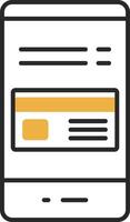 Card Payment Skined Filled Icon vector