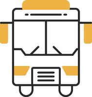 Bus Skined Filled Icon vector