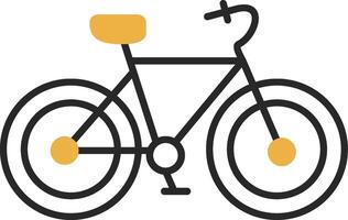bicicleta desollado lleno icono vector