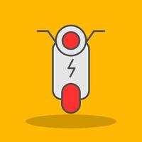 Scooter Filled Shadow Icon vector