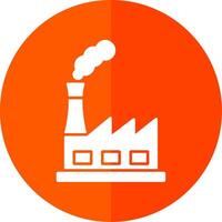 Power Plant Glyph Red Circle Icon vector