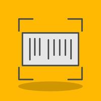 Barcode Filled Shadow Icon vector