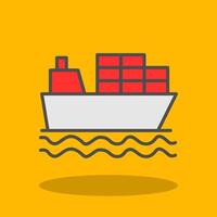 Shipment Filled Shadow Icon vector