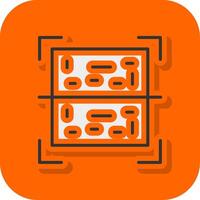 Qr Code Filled Orange background Icon vector