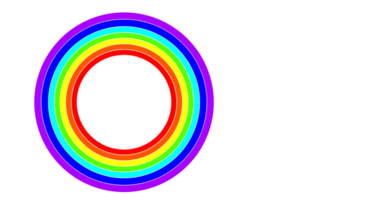 kleurrijk regenboog tekenfilm. kleurrijk achtergrond. png