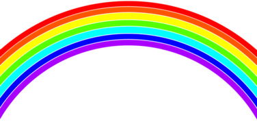 colorato arcobaleno cartone animato. colorato sfondo. png