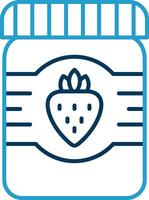 Jam Line Blue Two Color Icon vector