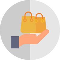 Shopping Bag Flat Scale Icon vector