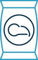 Crisps Line Blue Two Color Icon vector