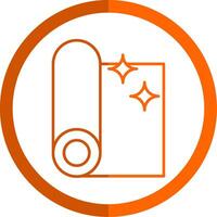 Fabric Line Orange Circle Icon vector